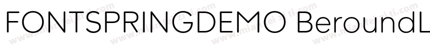 FONTSPRINGDEMO BeroundLightRegular 字体转换